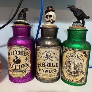Set of Halloween Potion bottles